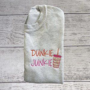 Custom Embroidered "Dunkie Junkie" Crewneck